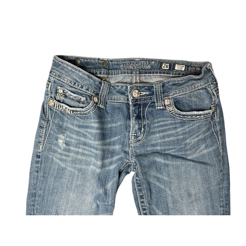 Miss Me Capri Y2K flap pocket denim jeans 28 - Picture 3 of 7